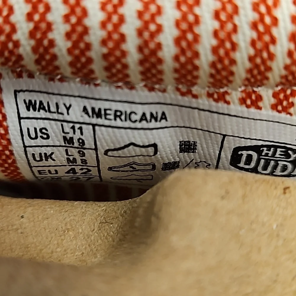 Hey Dude Wally Americana Flag Mens Casual Slip-On Shoes NEW